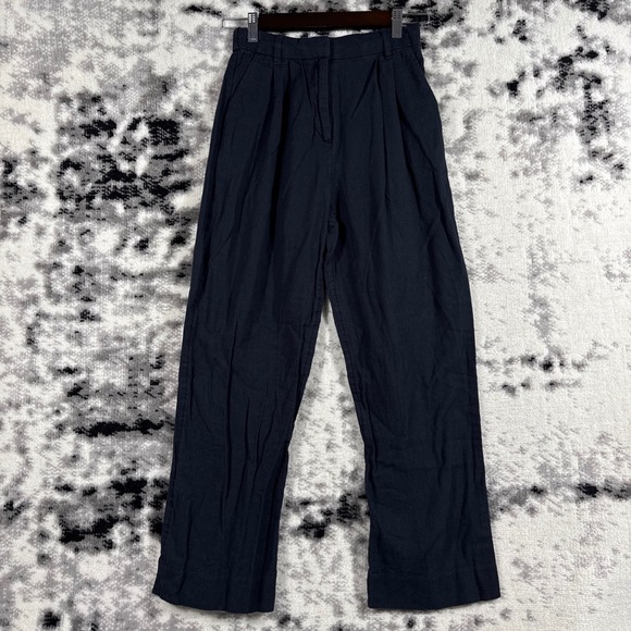 Abercrombie & Fitch Womens Pants XS Linen Blend High Rise Hippie Minimal - Picture 1 of 14